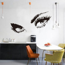 Noir Sexy Eyes Wall Art autocollant Lady Yeux Cils Decal Home Decor Vivre Chambre Décoration Diy Vinyle Home Stickers Autocollants